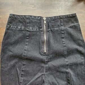 BDG Black Slim Fit Pants W/exposed Zipper